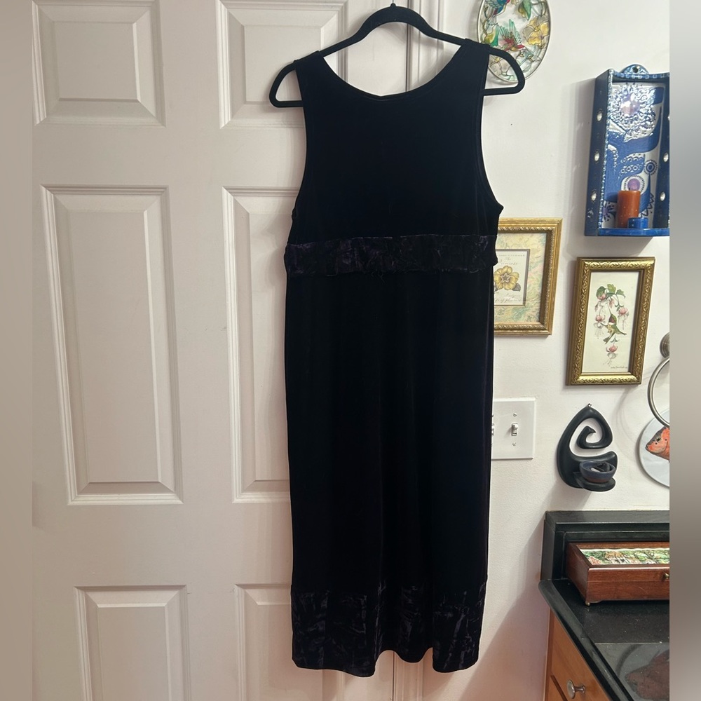 Worthington purple velvet mididress - witchy fairy dark academia